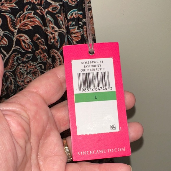 NWT Vince Camuto Floral Maxi Dress • L • Rustic 826 • Keyhole Back - Picture 4 of 6